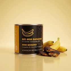 ORGANIC MINI BANANAS IN DARK CHOCOLATE 80%