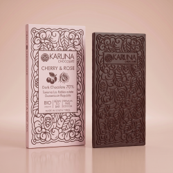 CHERRY & ROSE 70% ORGANIC FLAVORED DARK